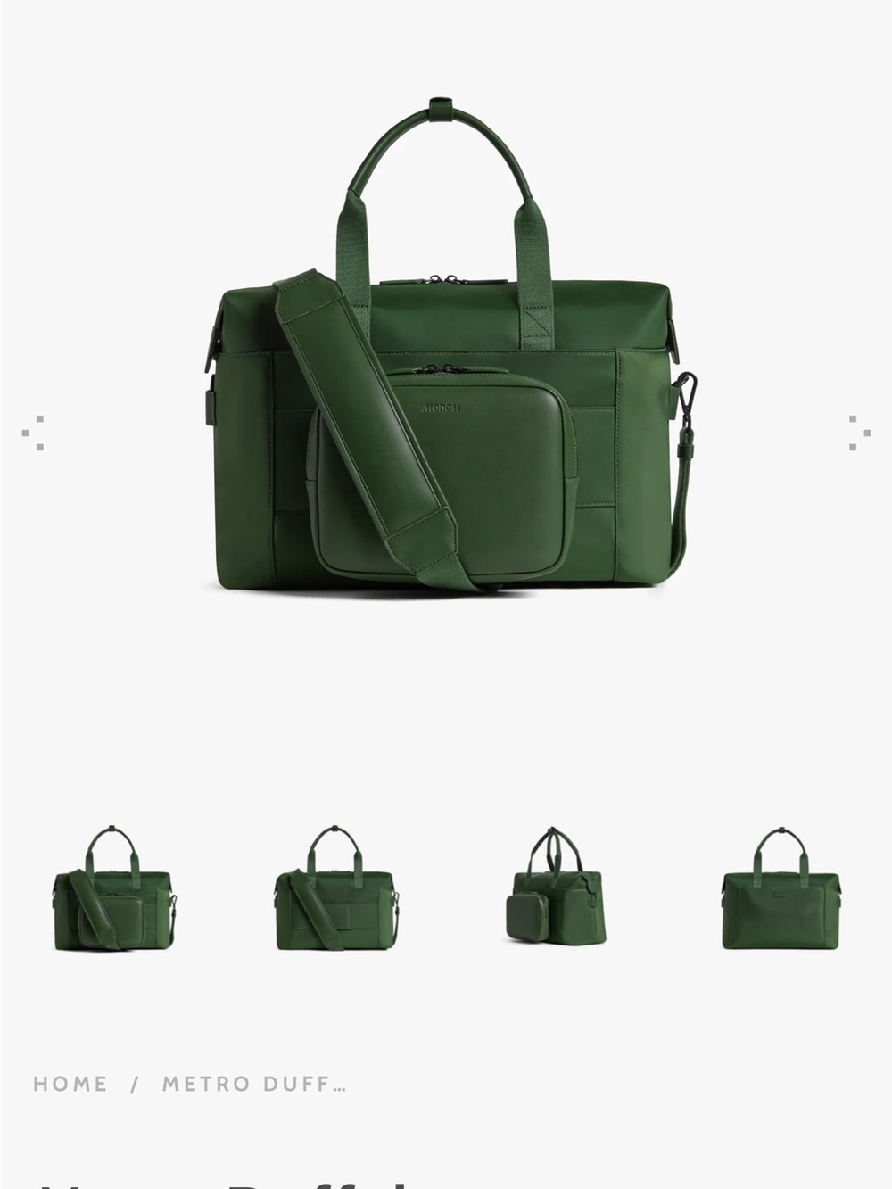 Monos Metro Duffel Bag - juniper Green